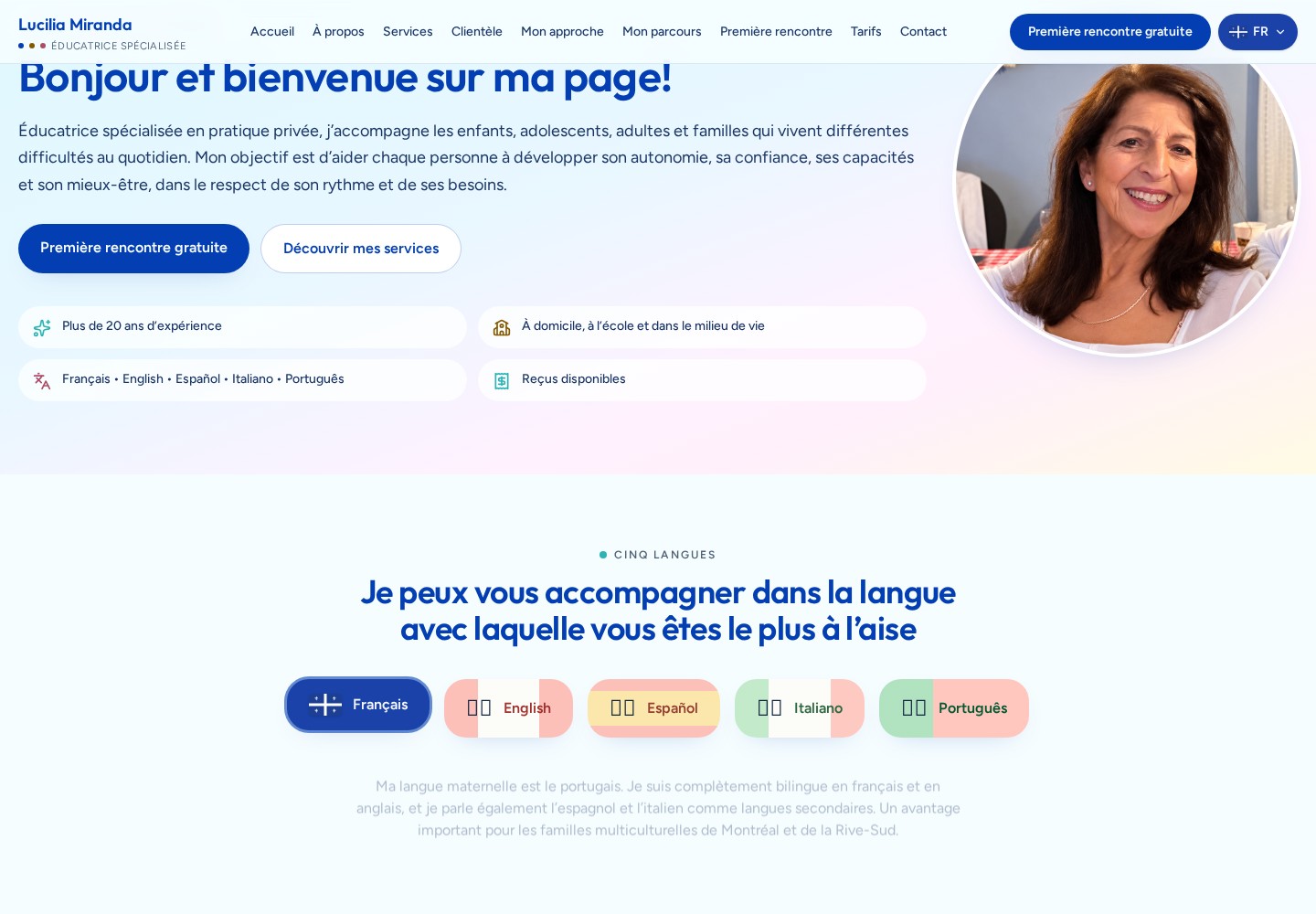 Site web de Lucilia Miranda